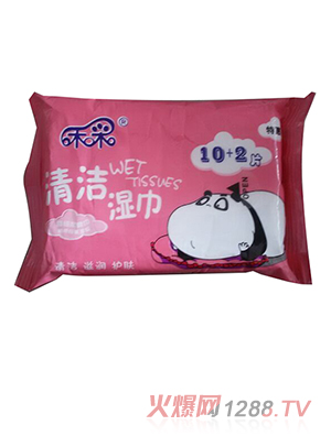 禾采清潔濕巾12片特惠裝（粉色）