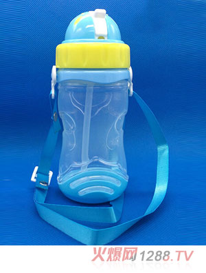 保利星330ML藍色帶背帶水杯