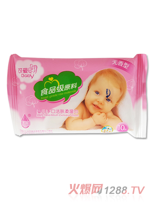 永潤(rùn)可愛貝貝yinge手口潔膚濕巾（粉）10片