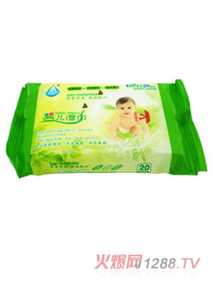 永潤啟封yinge手口濕巾20片（綠）