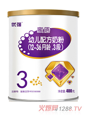圣元優(yōu)強(qiáng)蜜蓓幼兒配方奶粉（12-36月齡，3段）400g