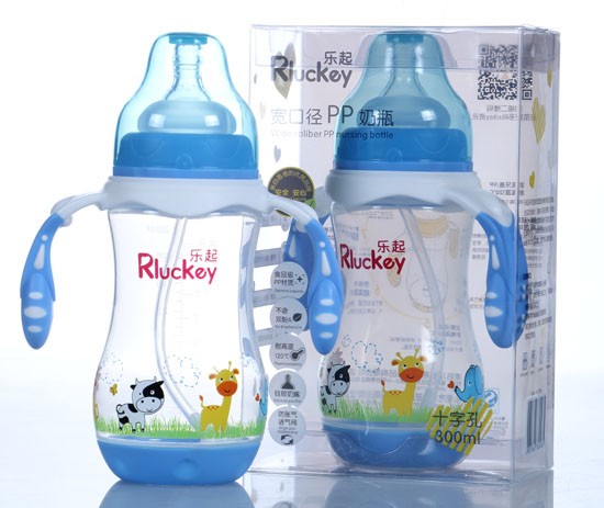 樂起300ml寬口PP奶瓶藍(lán)