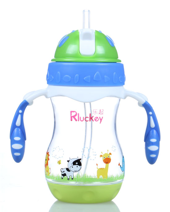 樂(lè)起PP帶吸管水壺240ml藍(lán)色