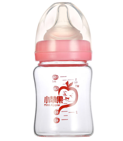 小蘋果晶鉆玻璃奶瓶150ml