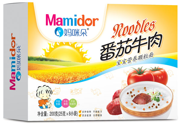 媽咪朵番茄牛肉寶寶營(yíng)養(yǎng)顆粒面