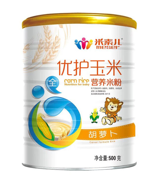 米素兒胡蘿卜優(yōu)護玉米營養(yǎng)米粉聽裝