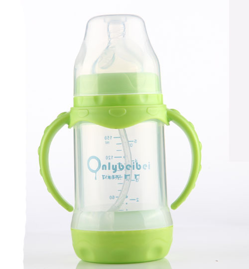 唯昵貝貝寬口防爆玻璃奶瓶150ml綠色
