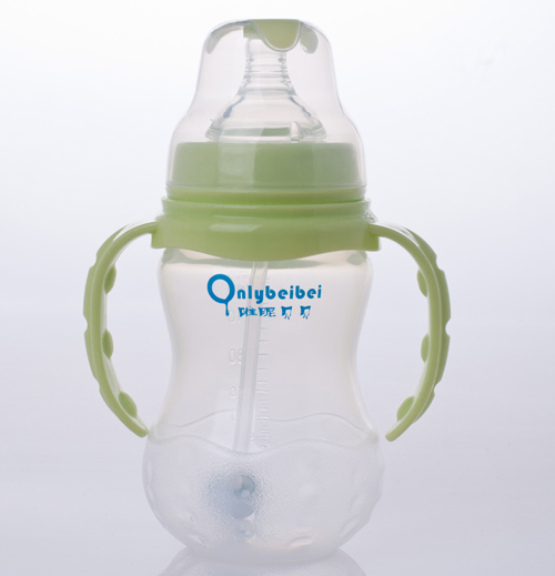 唯昵貝貝寬口奶瓶260ml綠色