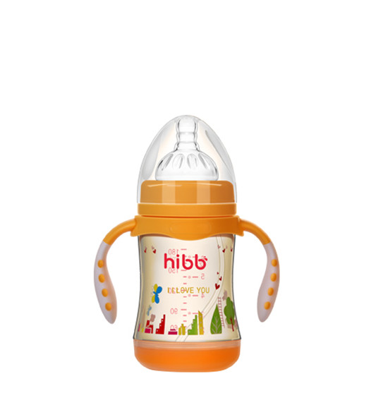 浩一貝貝感溫PPSU奶瓶黃色180ml