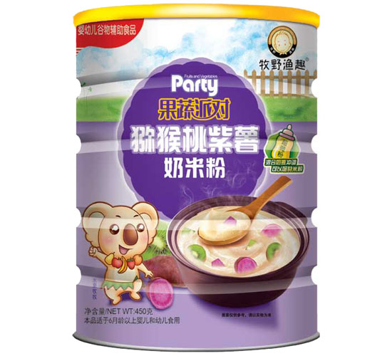 牧野漁趣獼猴桃紫薯奶米粉聽裝